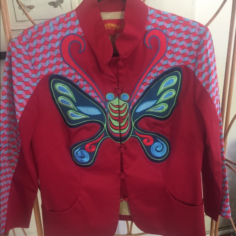 Vintage Shanghai Tang butterfly jacket